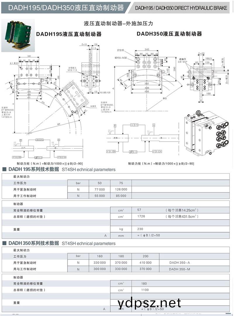 DADH195液壓直動製動器