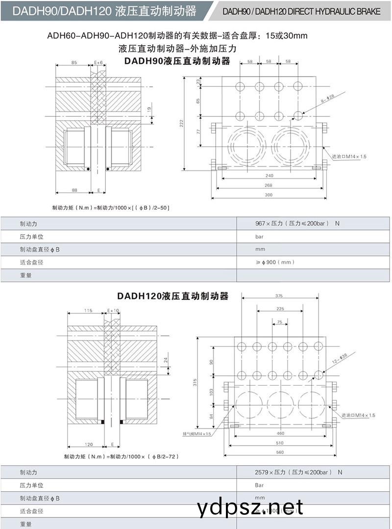 DADH90液壓直動製動(dong)器